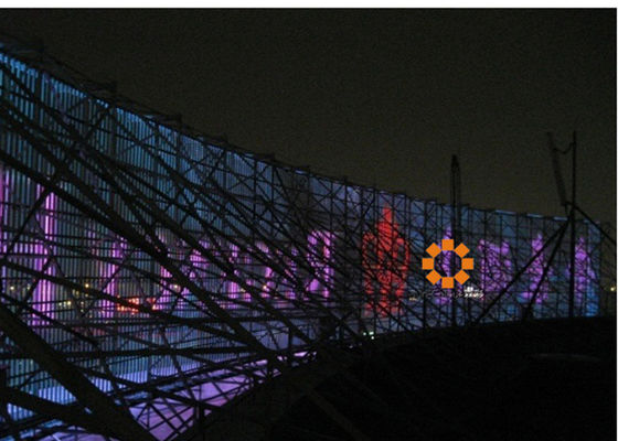 बड़े रेंटल पारदर्शी एलईडी डिस्प्ले संकेत नरम एलईडी पर्दा स्क्रीन P12 पूर्ण रंग